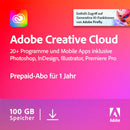 Adobe Creative Cloud 1 Monat | Alle Programme | 100GB Cloud