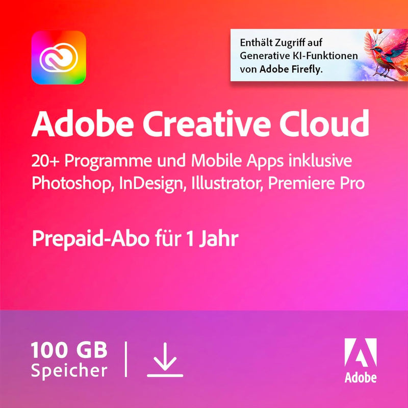 Adobe Creative Cloud | Alle Programme | 100GB Cloud